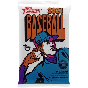 2021 Topps Heritage Baseball Trading Card Hobby Pack