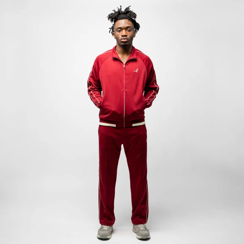 Awake NY Star 'A' Embroidered Track Jacket - Merlot