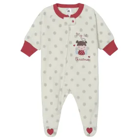 Baby Girls My First Christmas Holiday Fleece Pajamas