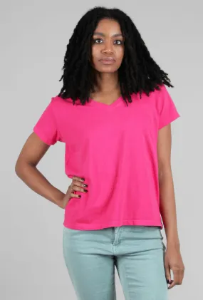 Basic S/S Vee Tee, Camellia