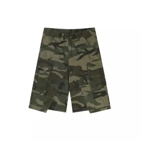 Big Pocket Camo Cargo Jean Shorts