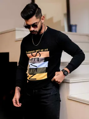 Black Cotton Full Sleeve Premium T Shirt