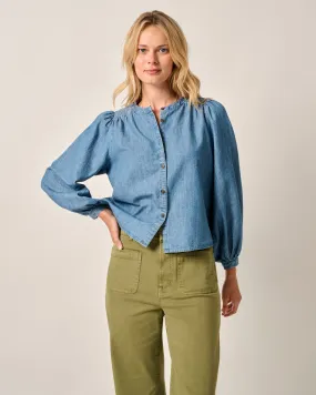 Blair Cotton Button Up Smock Blouse