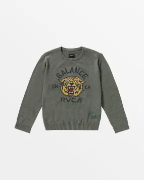 Boys Slowdive Crew Sweater - Sage Leaf