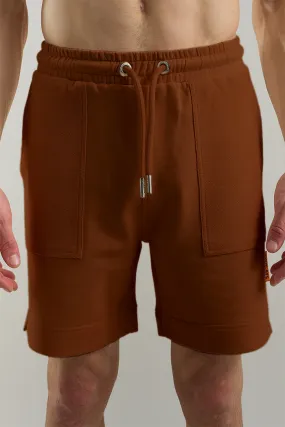 Brown Textured shorts