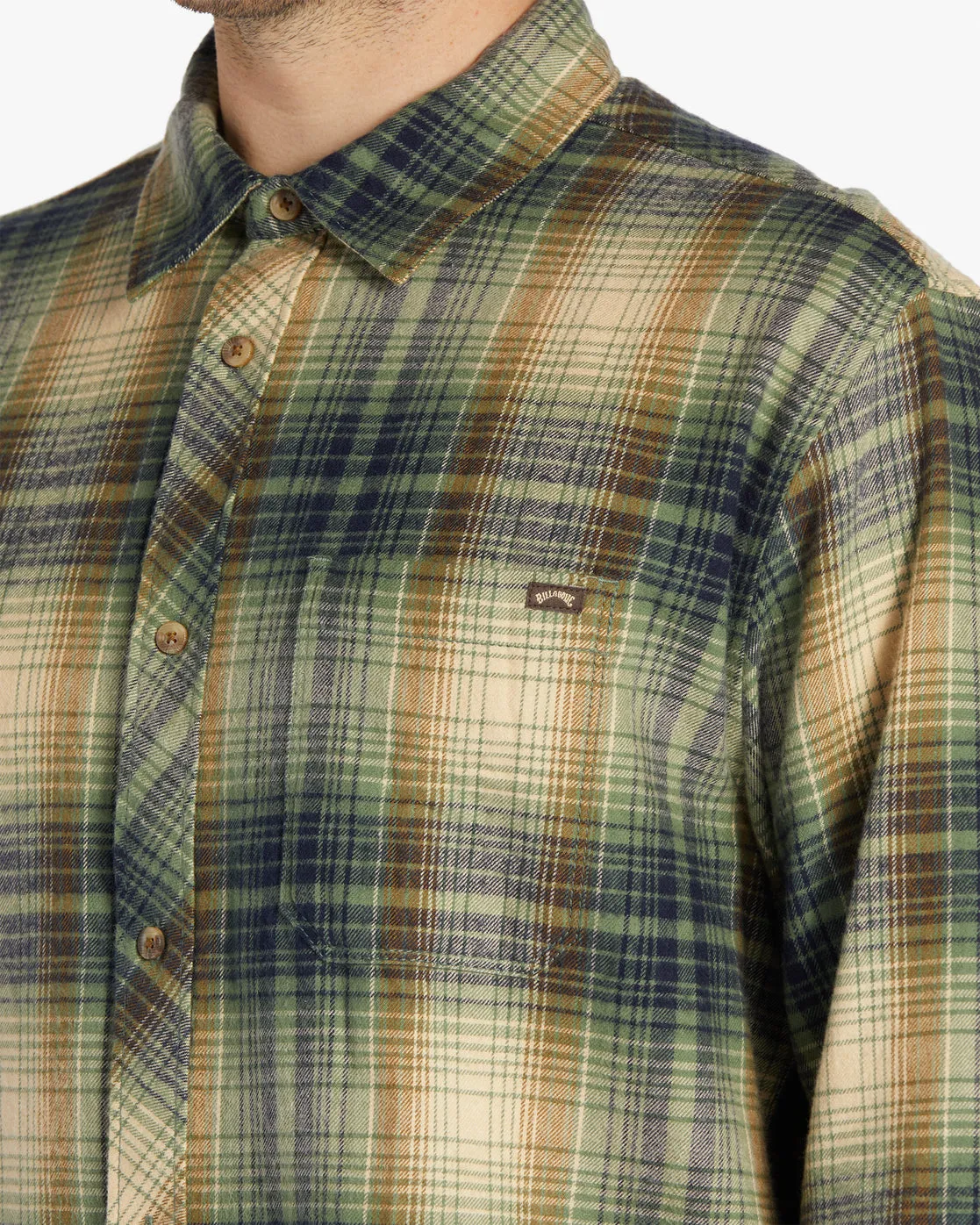 Coastline Flannel Long Sleeve Shirt - Sage