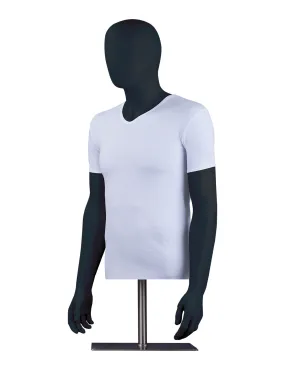 Half-sleeve combed V Neck &  O Neck undershirt-white