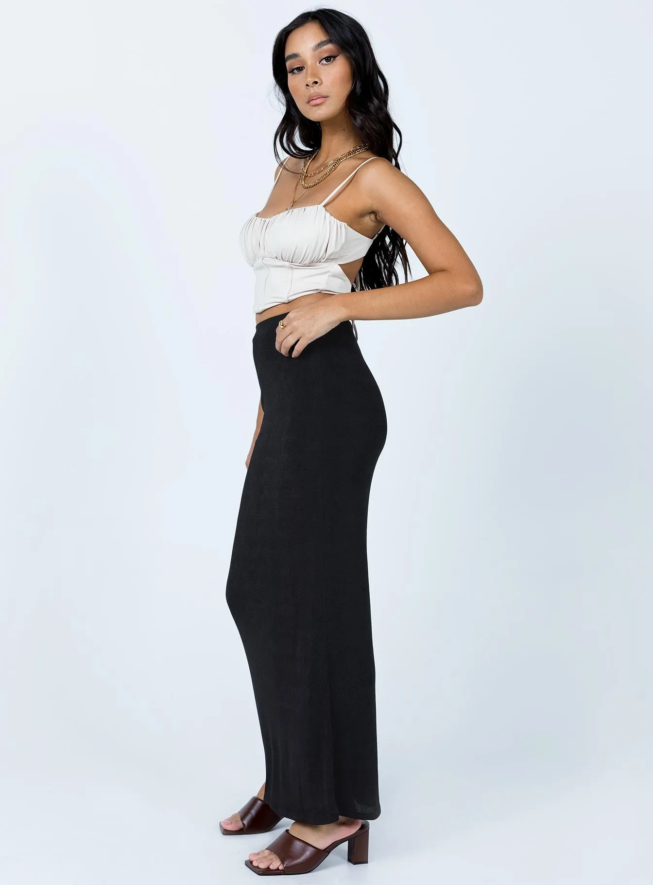 Harriette Maxi Skirt Black