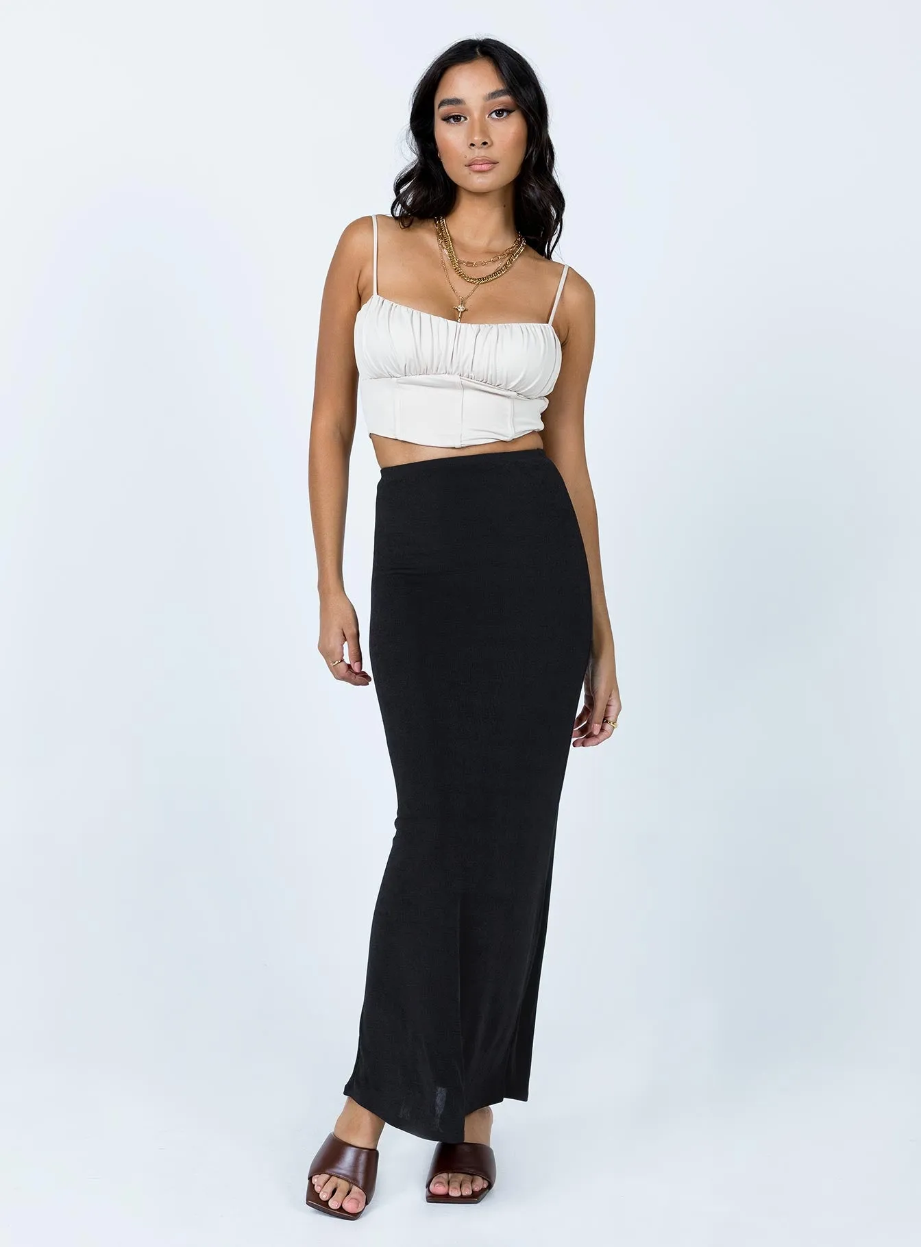 Harriette Maxi Skirt Black