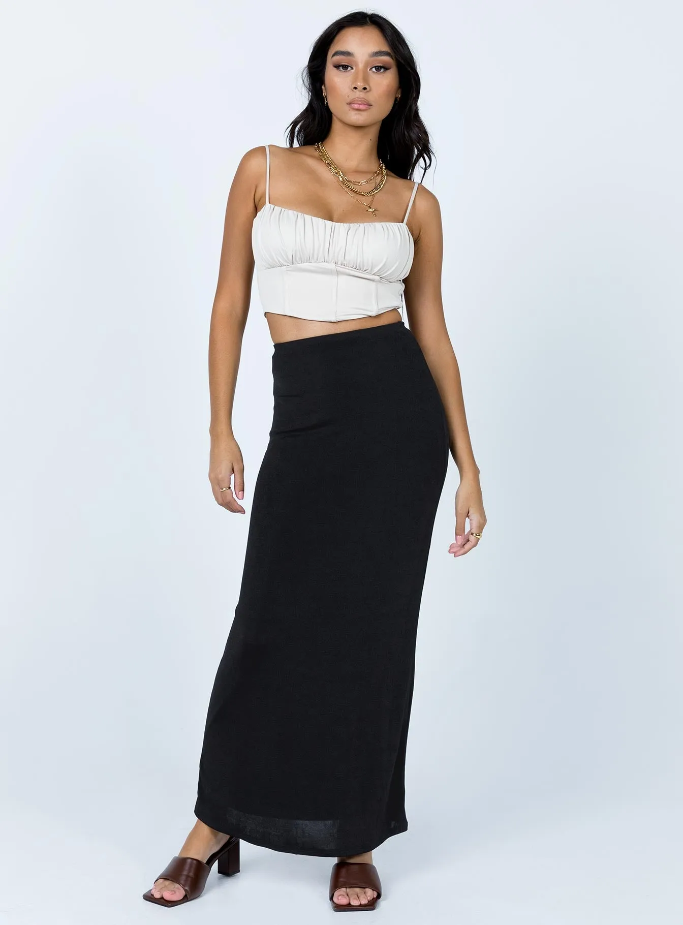 Harriette Maxi Skirt Black