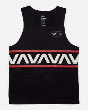 Hawaii Banded Tank Tee - Black