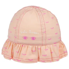 Infant Girl's Bucket Hat, Baby Dream Cotton Print Soft Pastel Color Cotton Hat, 0-18 Months