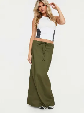 My Girl Maxi Skirt Olive