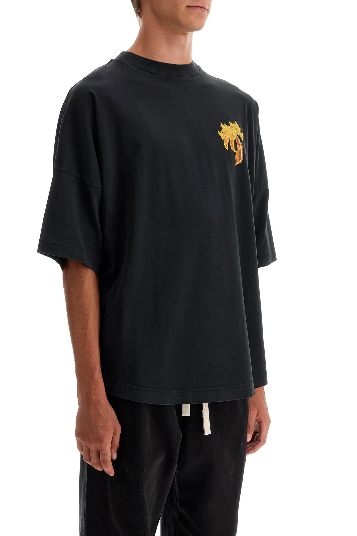 PALM ANGELS burning palm oversized t