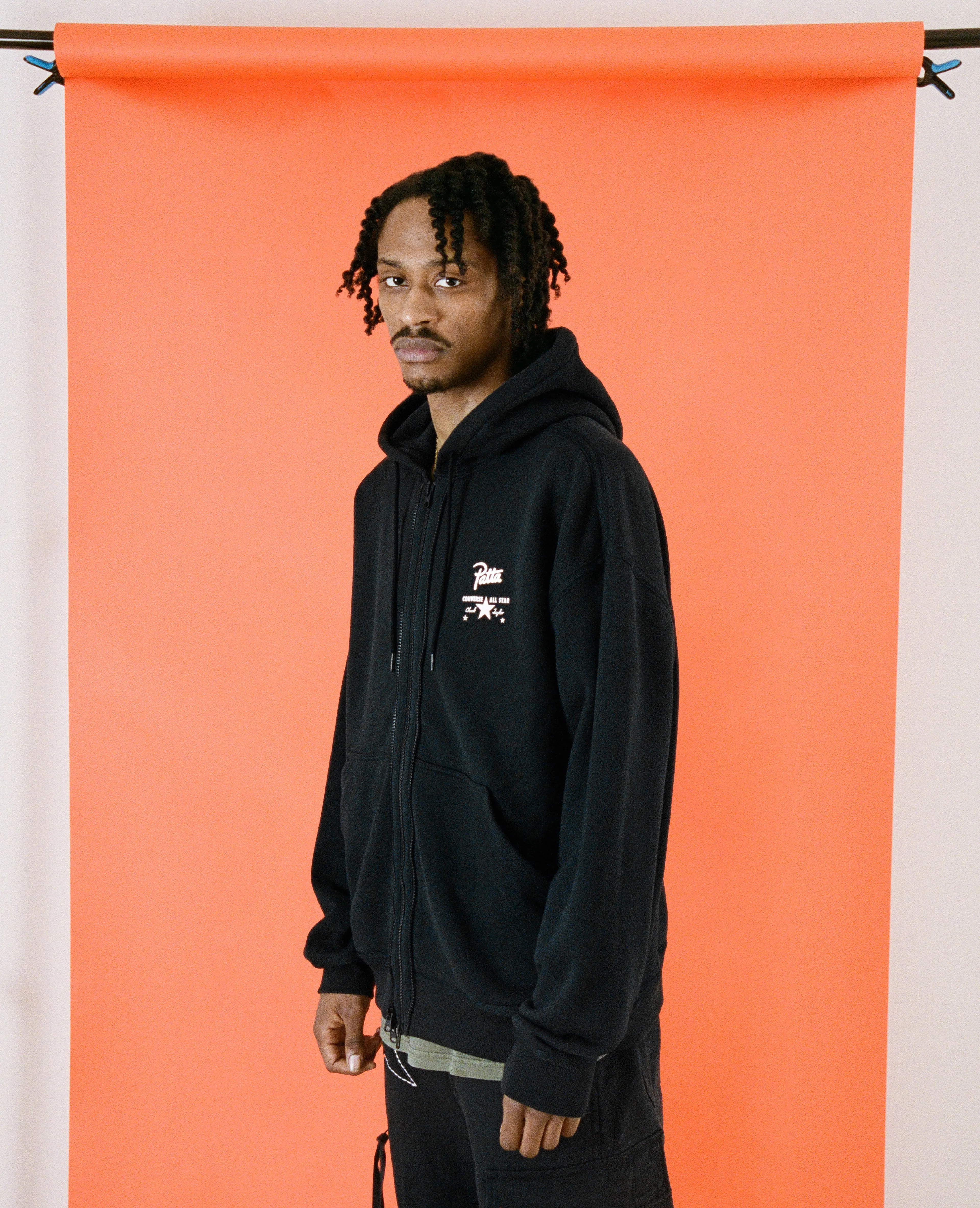 Patta x Converse 4 Leaf Clover Hooded Sweater (Black)