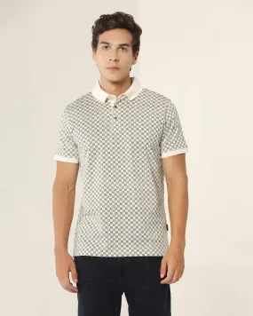 Polo Off White Printed T-Shirt - Ash