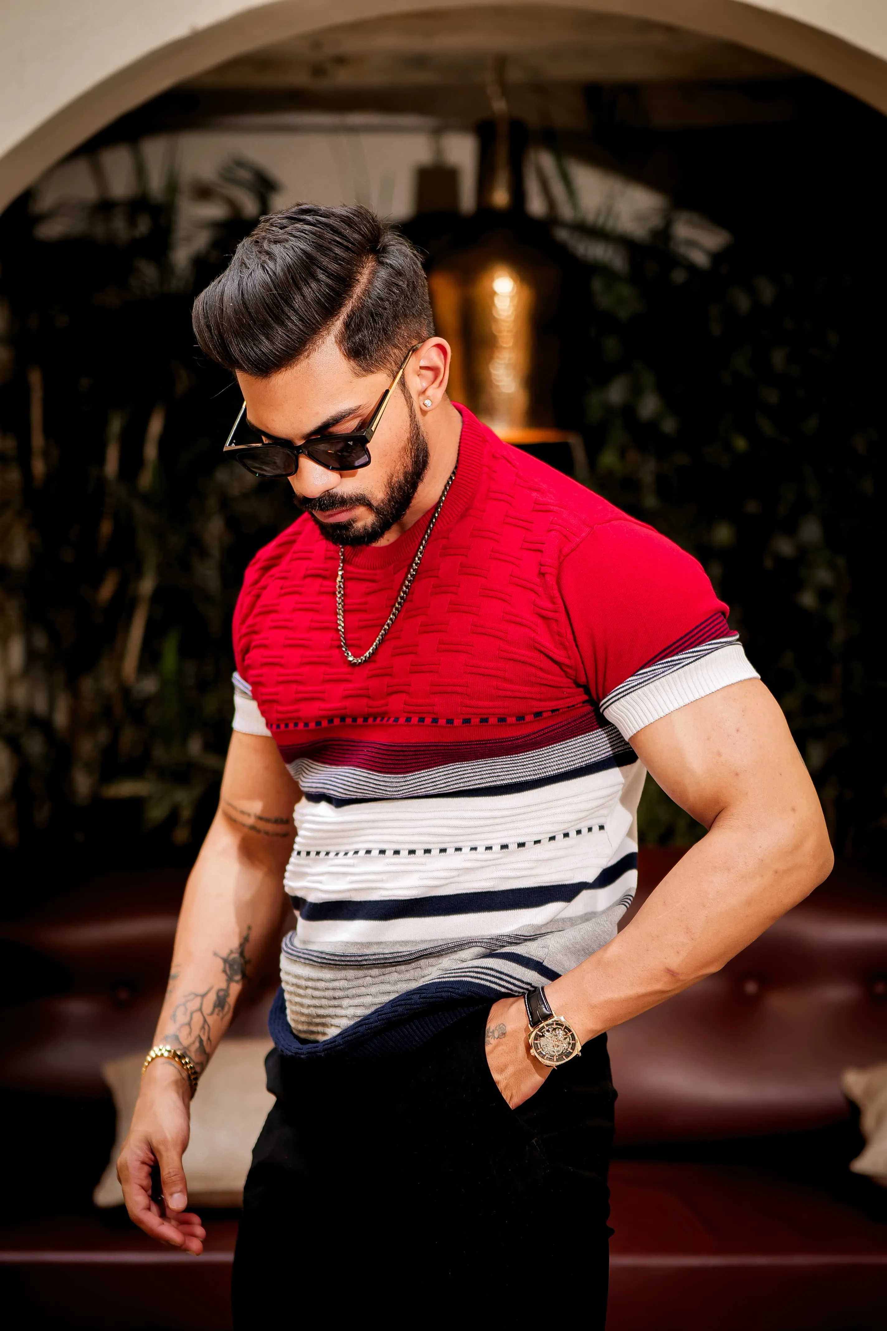 Red Cotton Half Sleeve Premium T Shirt