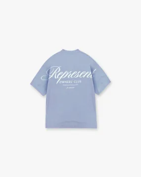 Represent Owners Club Script T-Shirt - Dusty Blue