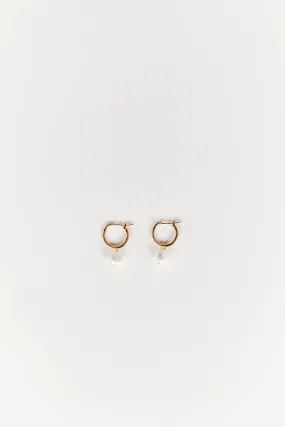 SAINT VALENTINE MINI KESHI GOLD HOOP EARRING