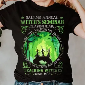 Salem's Annual Witch's Seminar Halloween Gift T Shirt Funny T Shirts  Y2k Clothes