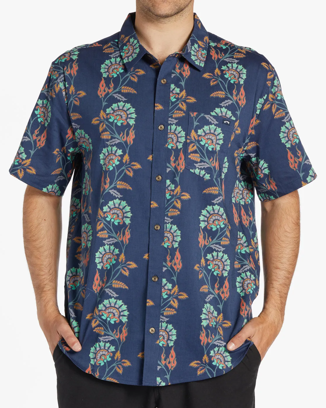 Sundays Short Sleeve Shirt - Dark Blue