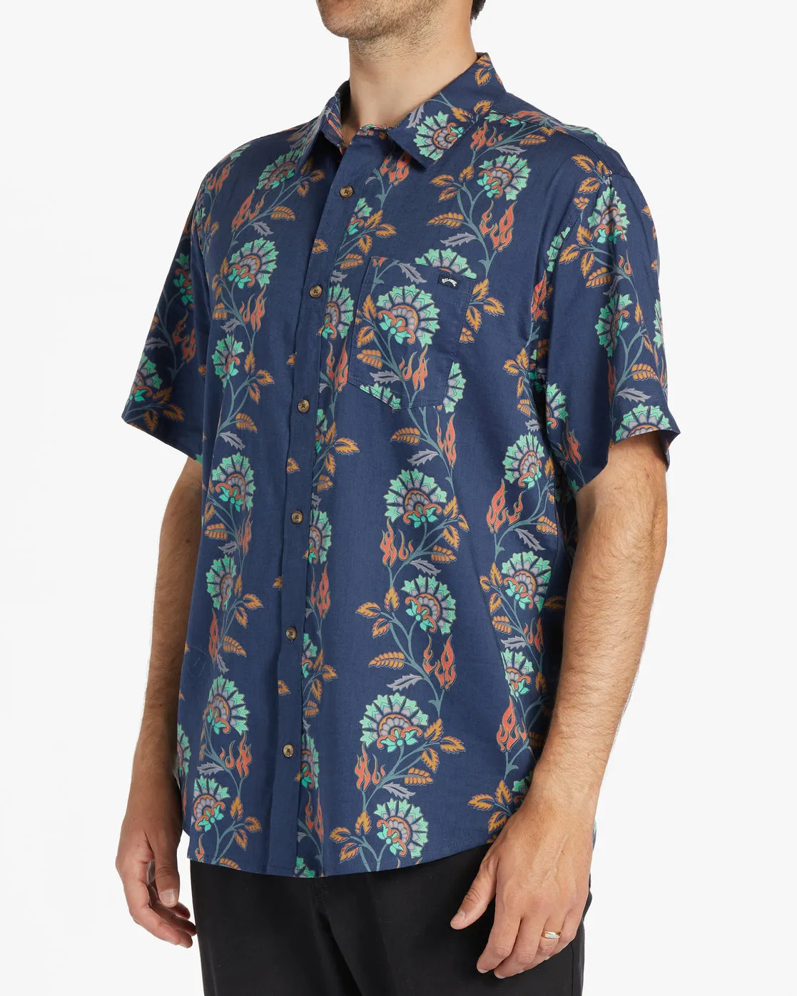 Sundays Short Sleeve Shirt - Dark Blue