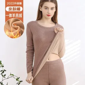 Winter Velvet Thermal Ladies Underwear Set - Shirt Pant inner wear